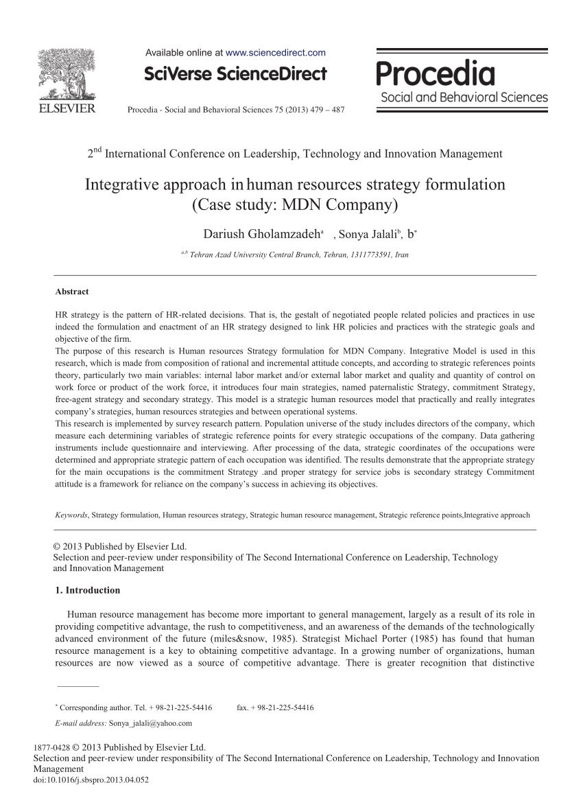 case study strategy formulation