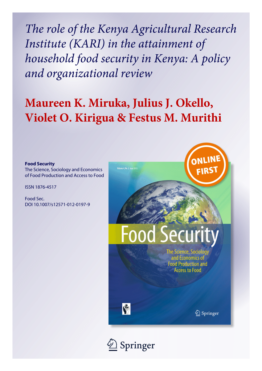 research on food security in kenya