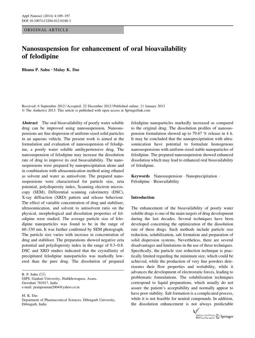nanosuspension research article pdf