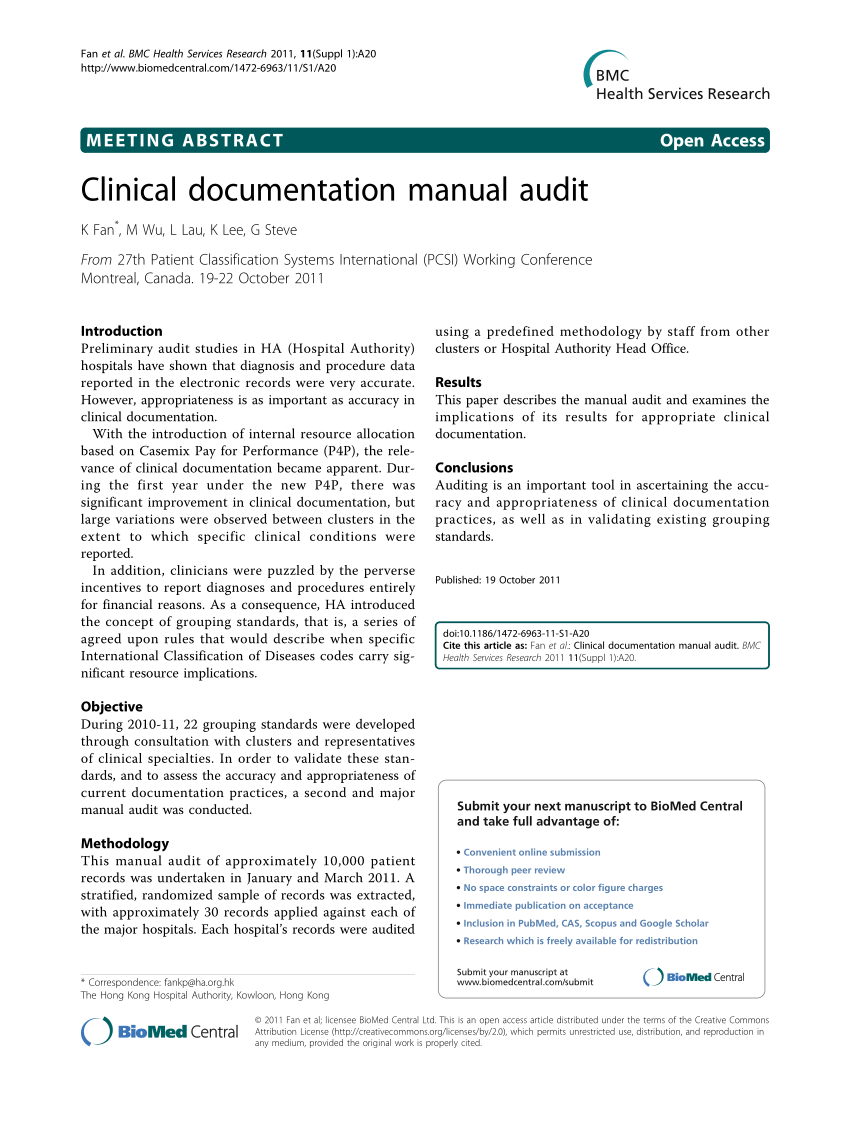 documentation in clinical research