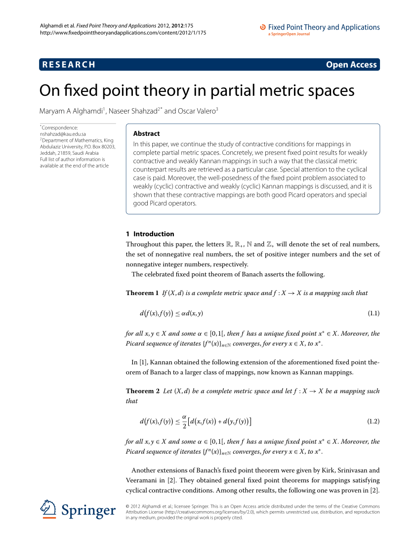 current research papers on fixed point theory