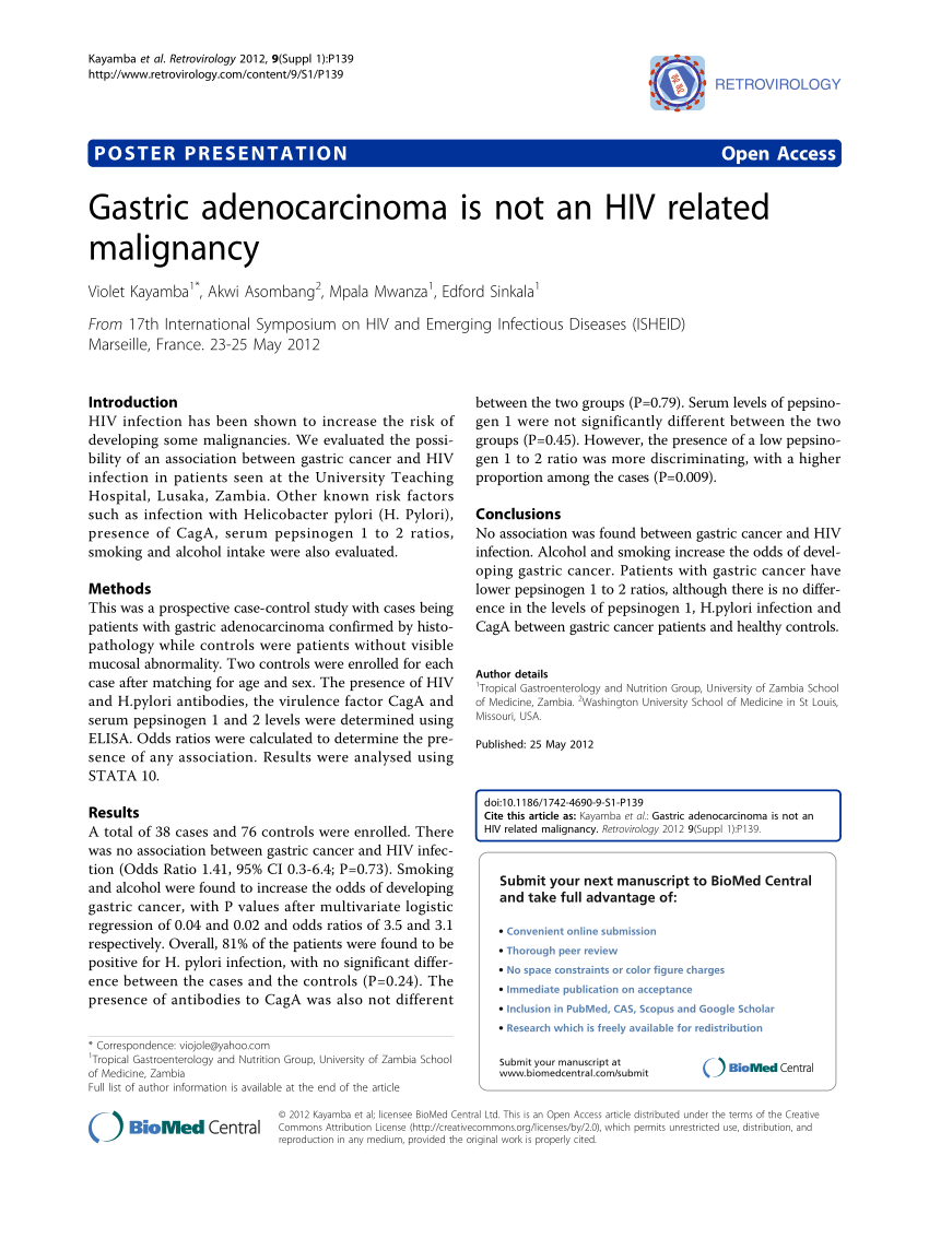 hiv and gastric cancer)