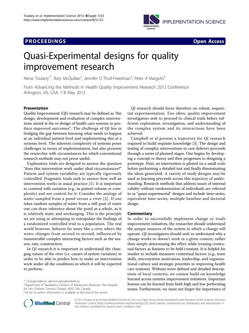thesis on quality improvement