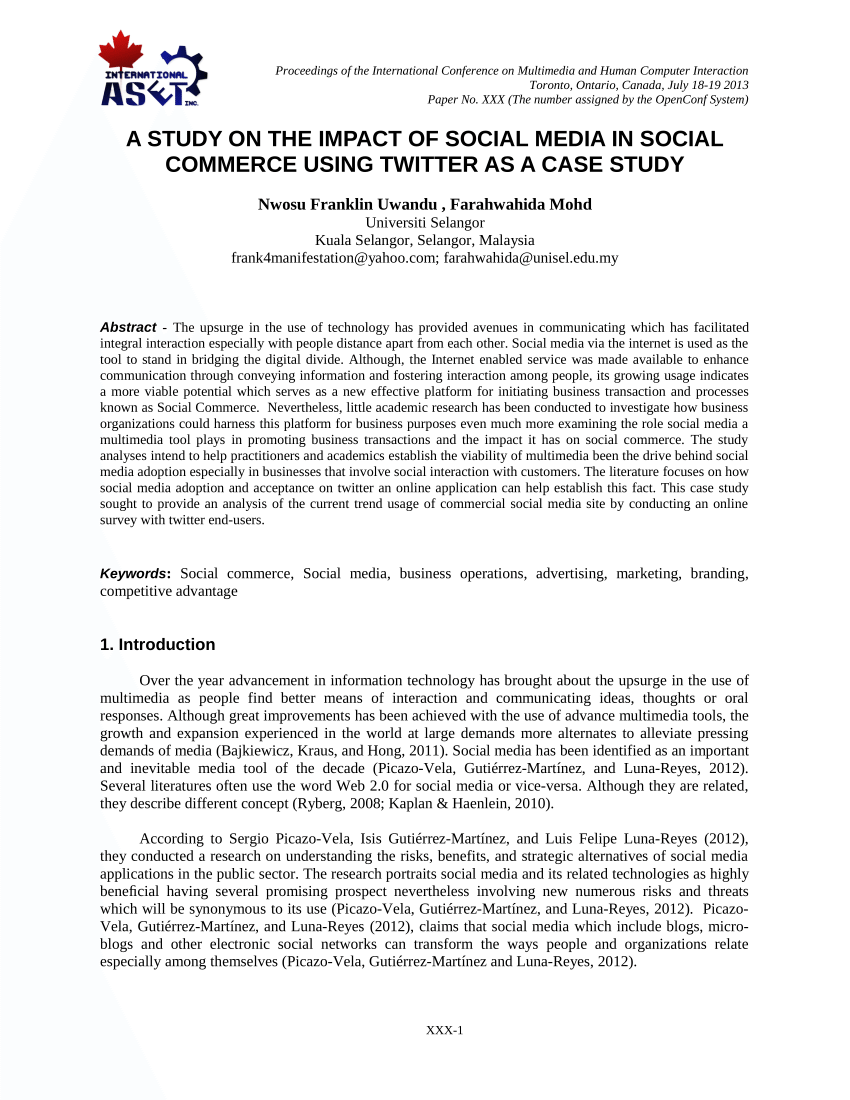 social media case study pdf