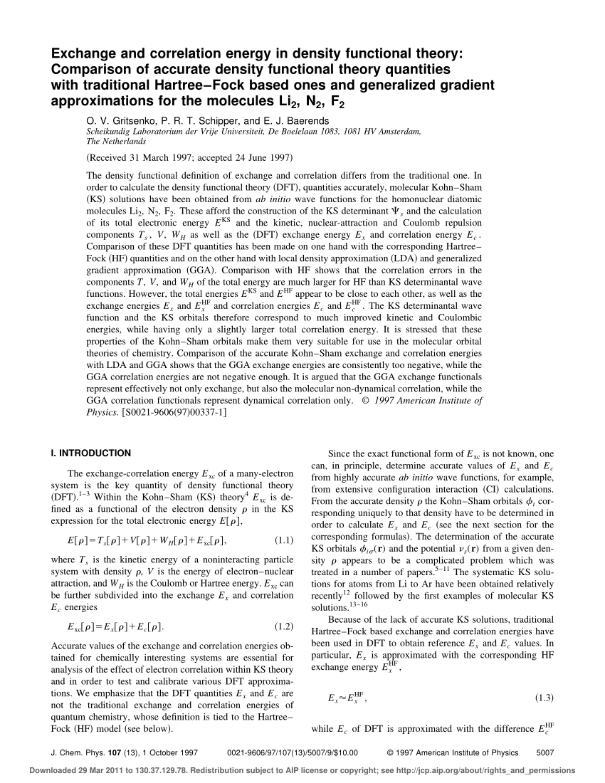 Exchange Correlation Functional In Dft