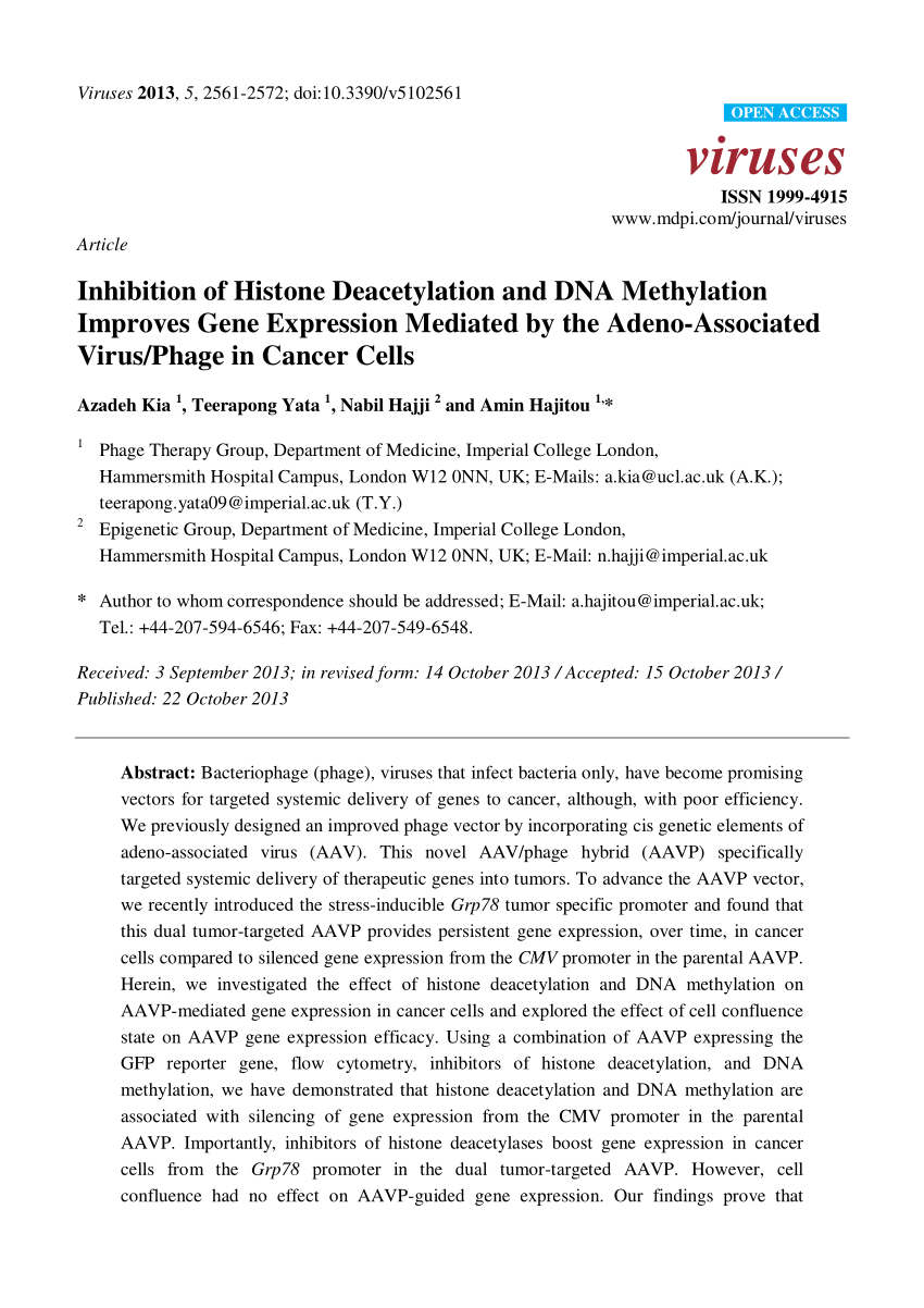 (PDF) A Histone Deacetylase Inhibitor Enhances Recombinant 