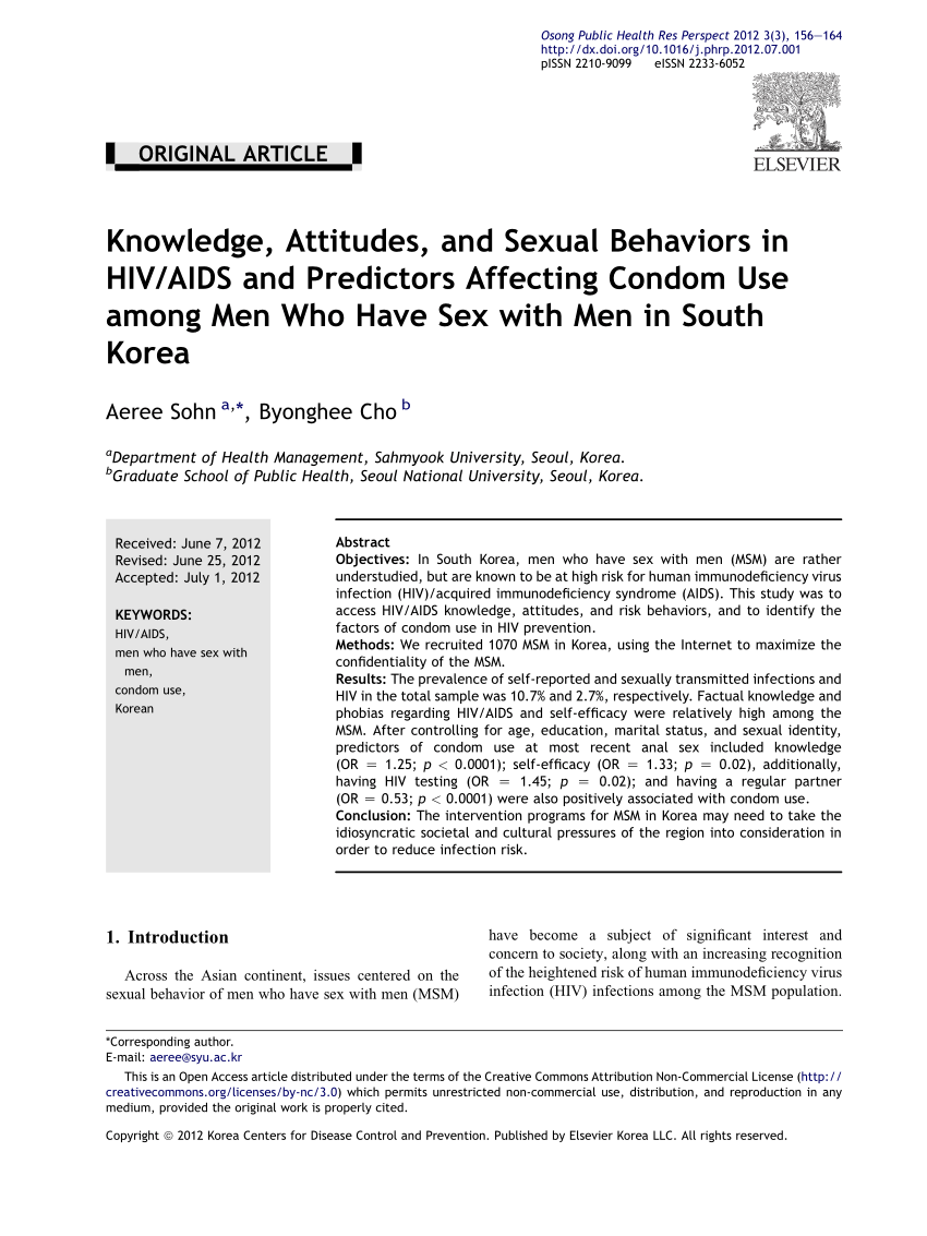 Pdf Knowledge Attitudes And Sexual Behaviors In Hivaids And Predictors Affecting Condom Use 9302