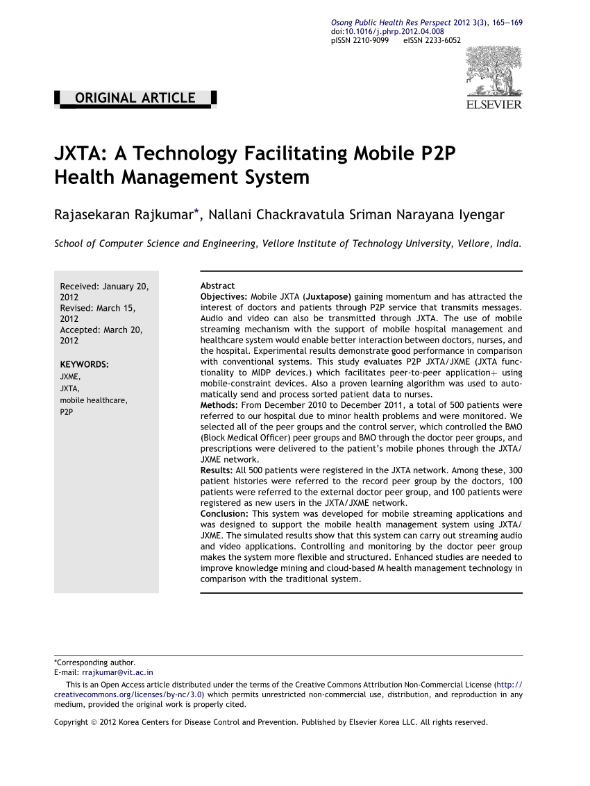 PDF) JXTA: A Technology Facilitating Mobile P2P Health Management ...