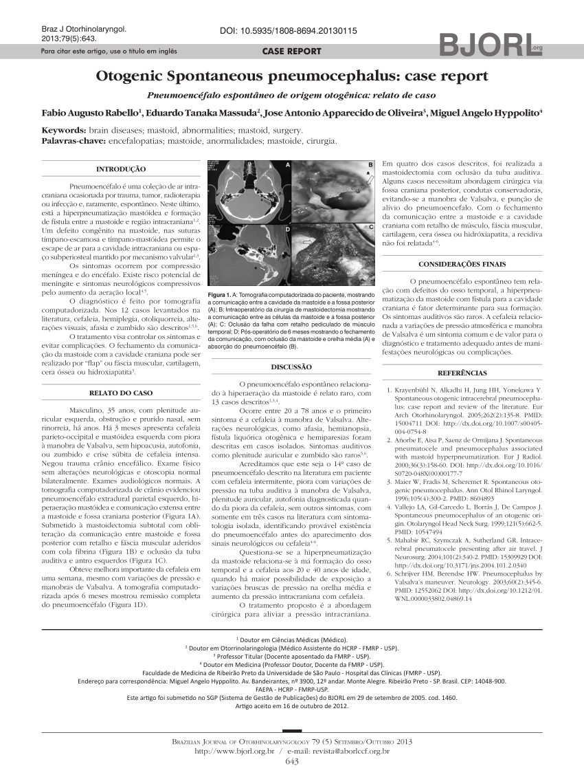 Pneumocephalus Research Paper