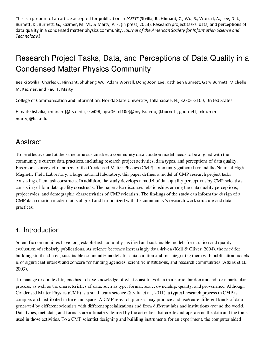 data science project research paper