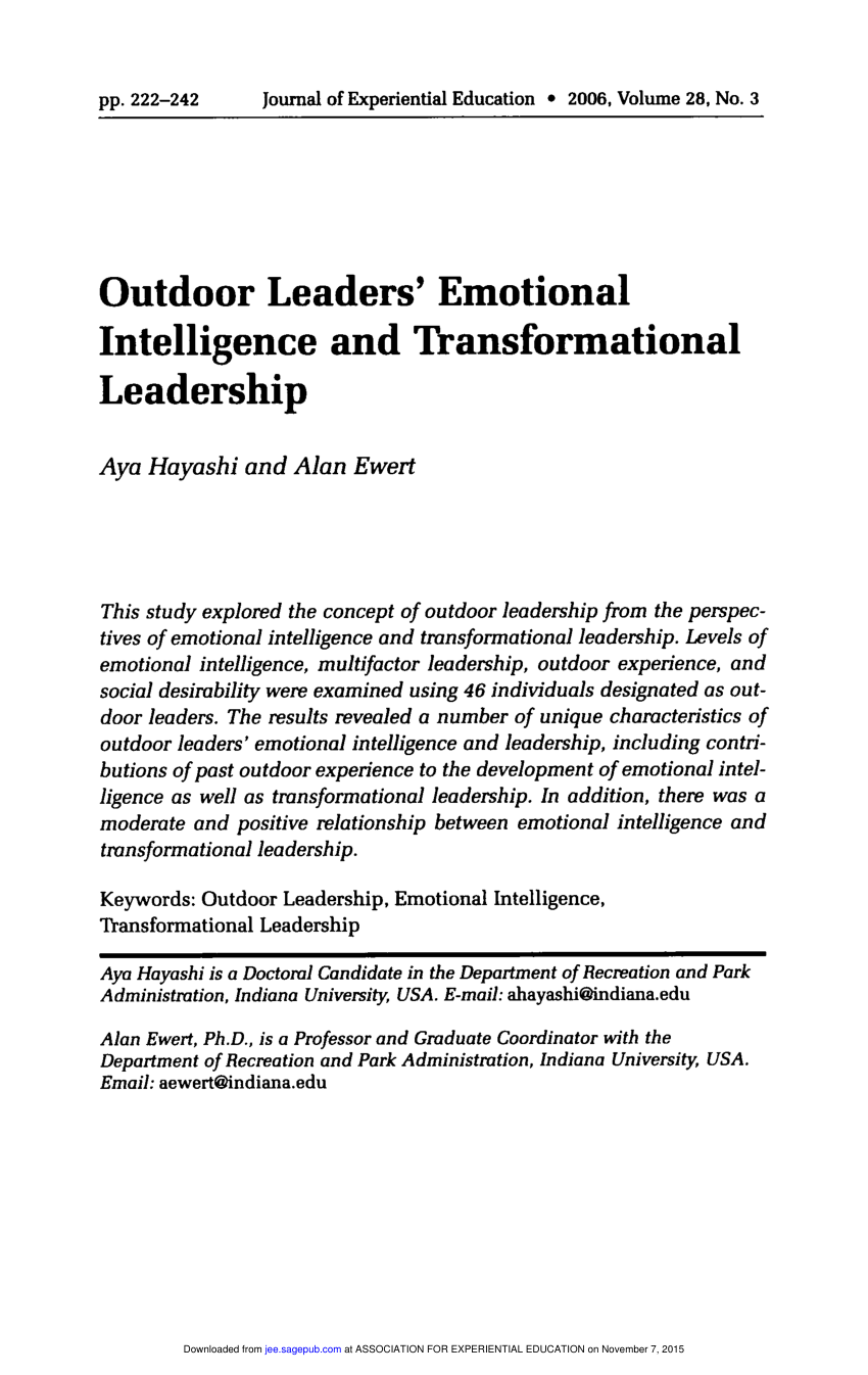 dissertation on emotional intelligence and leadership