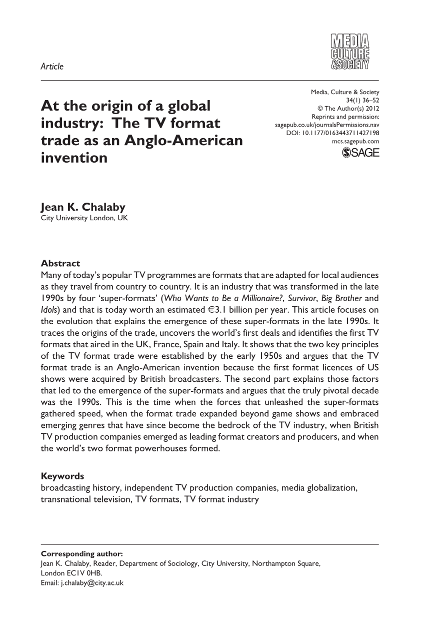 PDF) (Re)Invention of TV Fiction: Genres and Formats