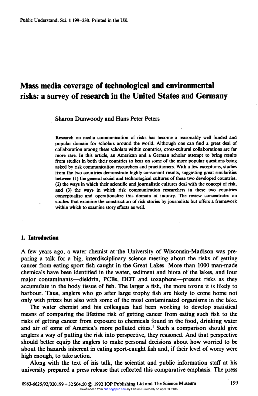 research article on mass media