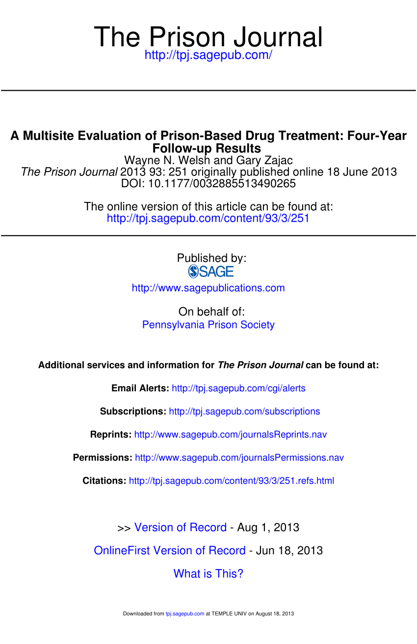 A Census Of Prisonbased Drug Treatment Programs Download