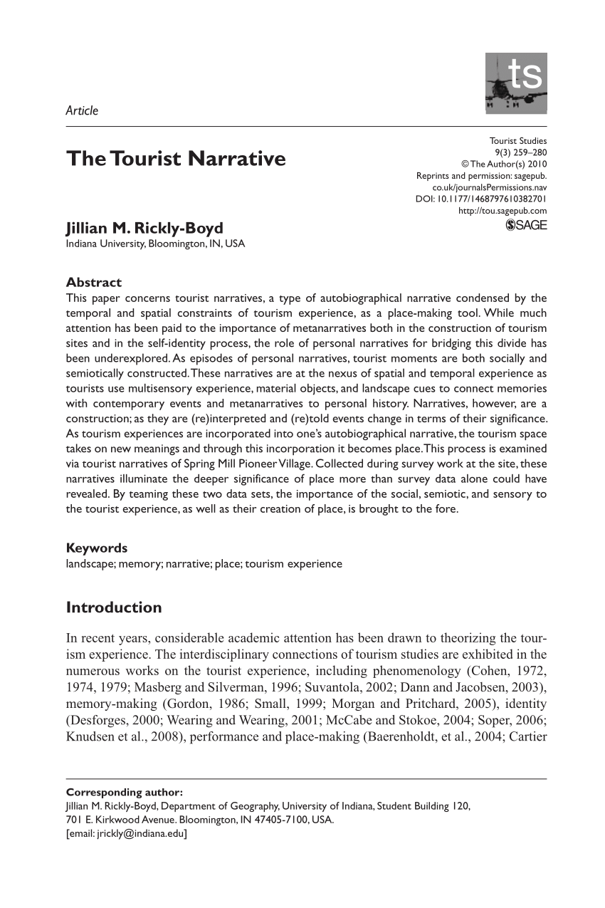 sample travel narrative report
