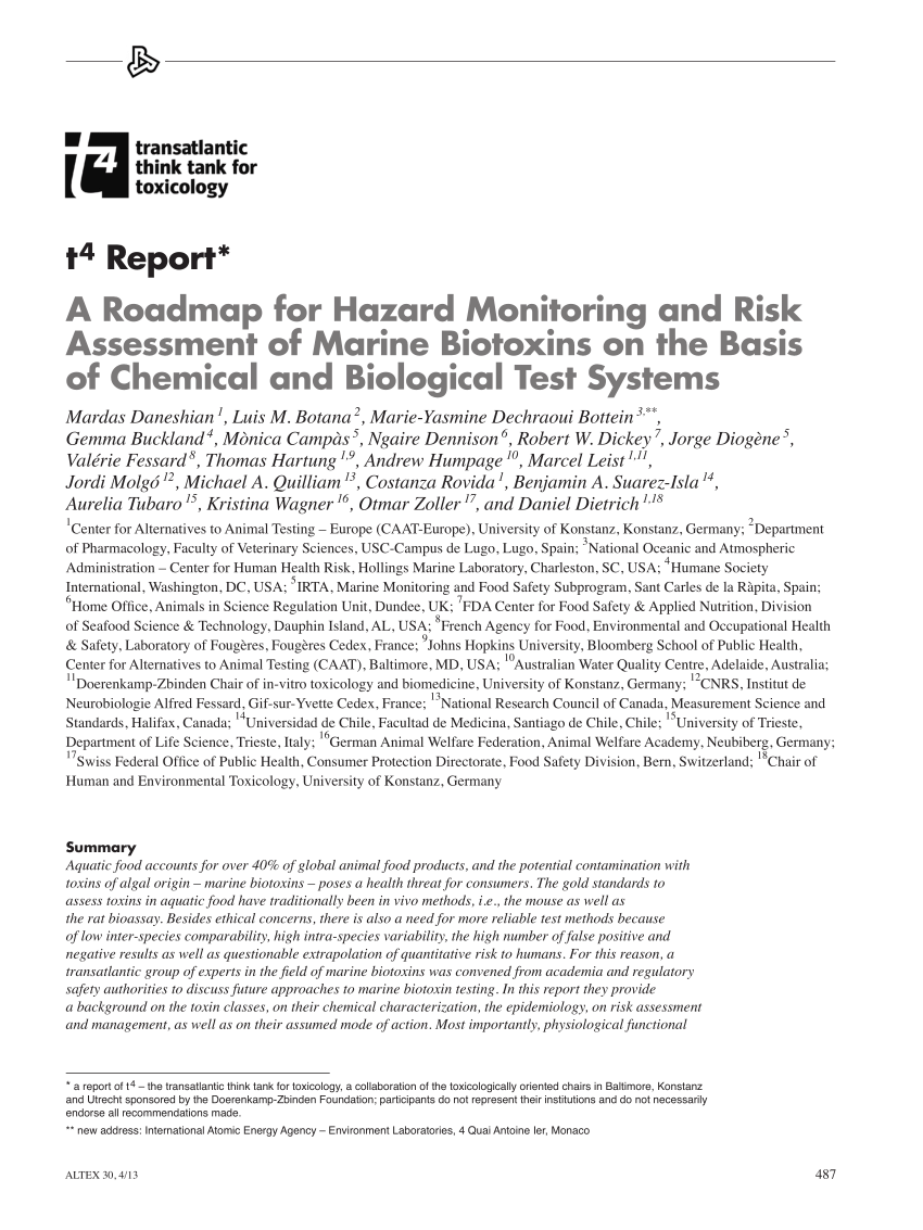 PDF) A Roadmap for Hazard Monitoring and Risk Assessment of Marine ...