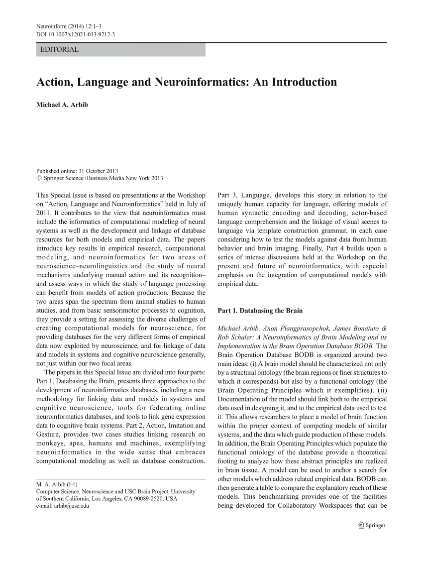 PDF) Prolegomena to a Neurocomputational Architecture for Human Grammatical  Encoding and Decoding