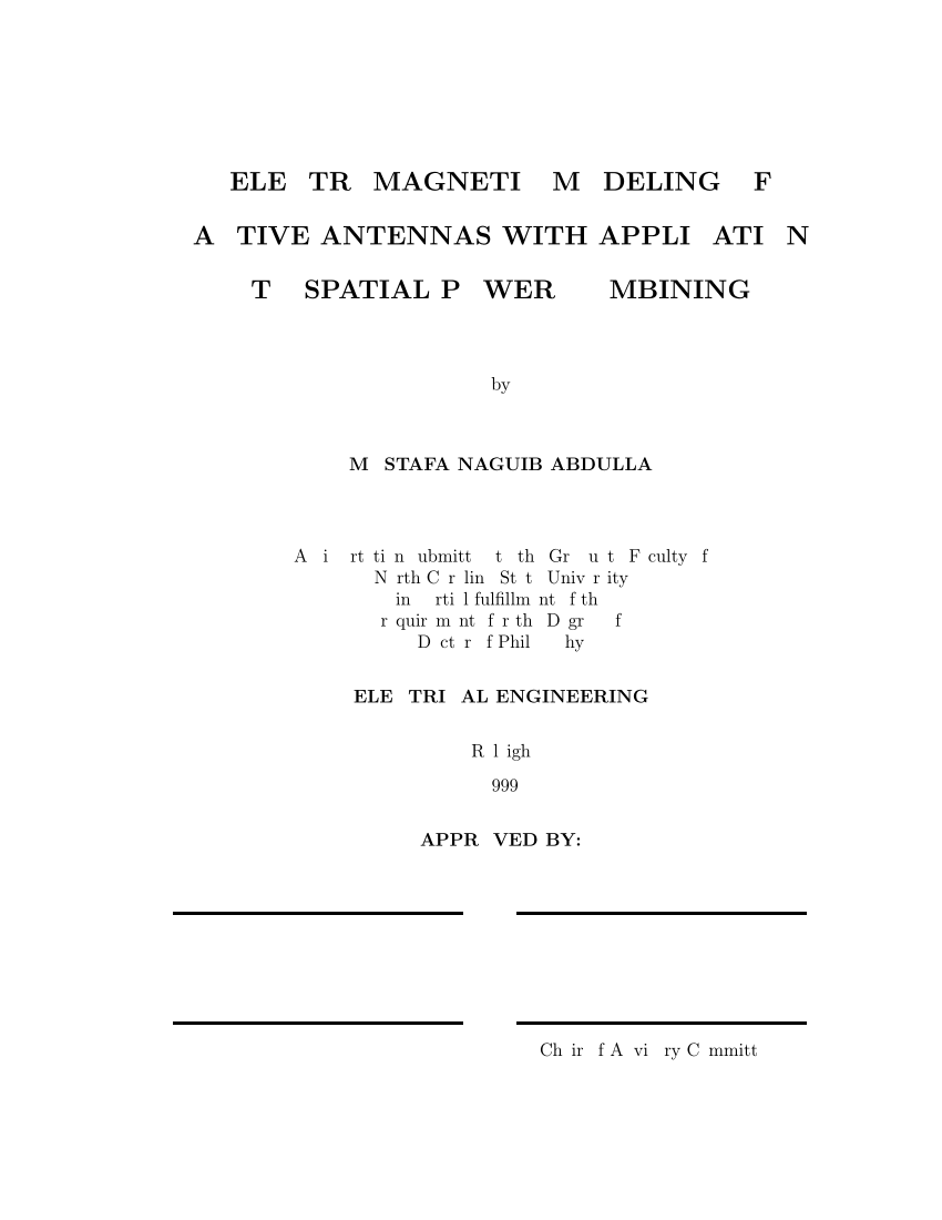 Pdf Electromagnetic Modeling Of Active Antennas With Application To Spatial Power Combining