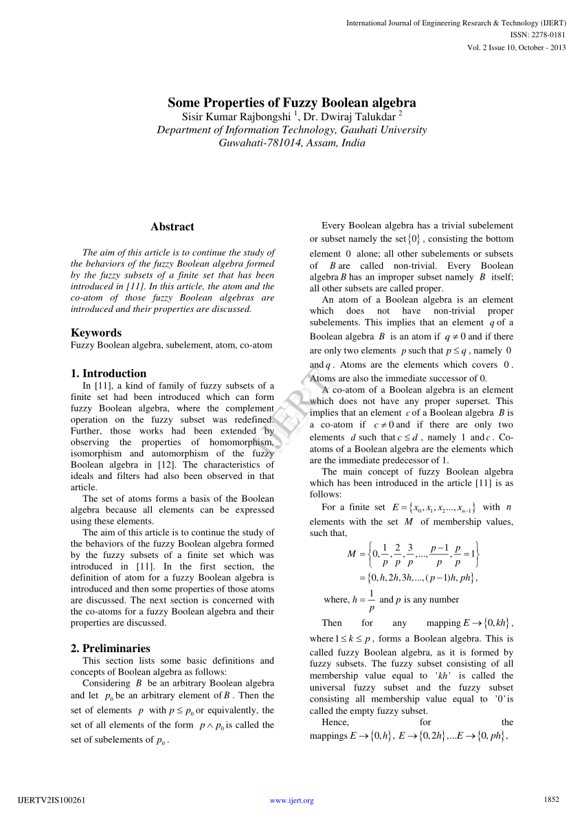 article on algebra