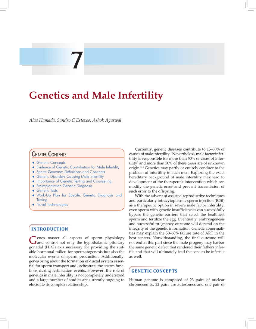 PDF) Genetics and Male Infertility