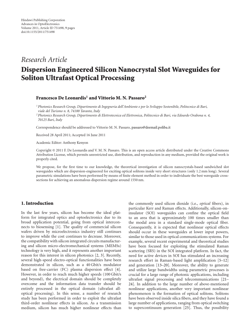 Pdf Dispersion Engineered Silicon Nanocrystal Slot - 