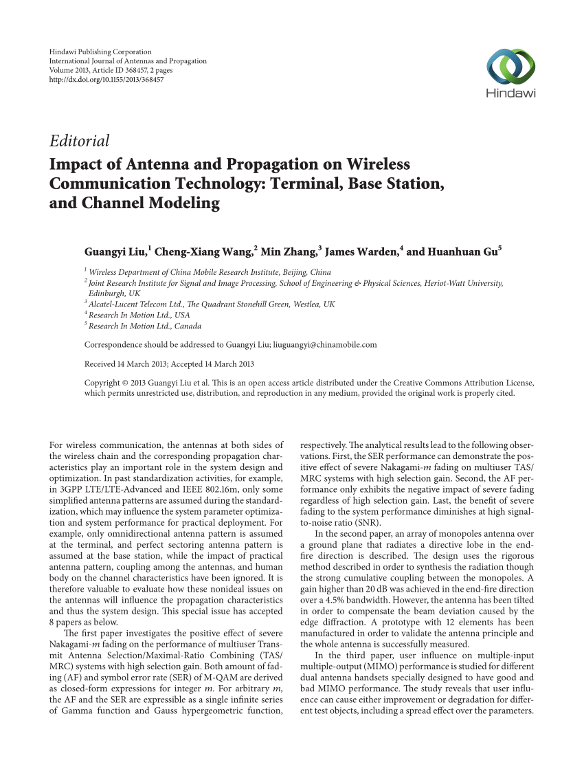 research paper on antenna technology