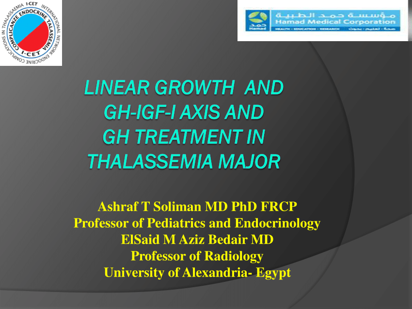 Pdf Growth And Growth Hormone And Igf I Axis In Thalassemia Major