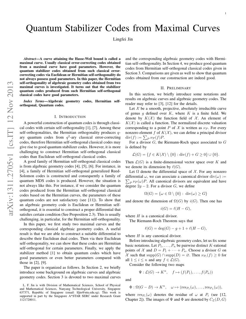 quantum error correction and orthogonal geometry