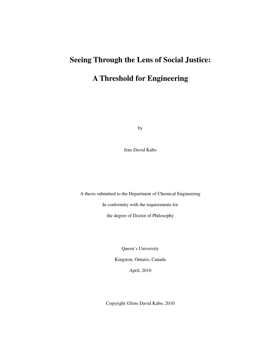 phd thesis on social justice