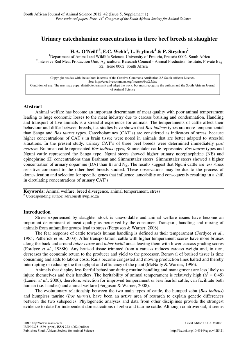 Muchenje vorster phd thesis example