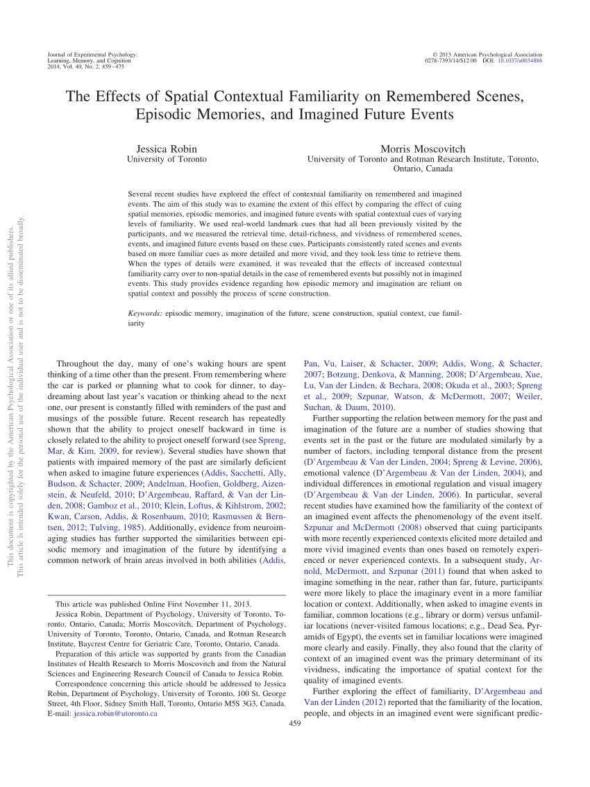 What about “space” is important for episodic memory? - Fan - 2023 - WIREs  Cognitive Science - Wiley Online Library