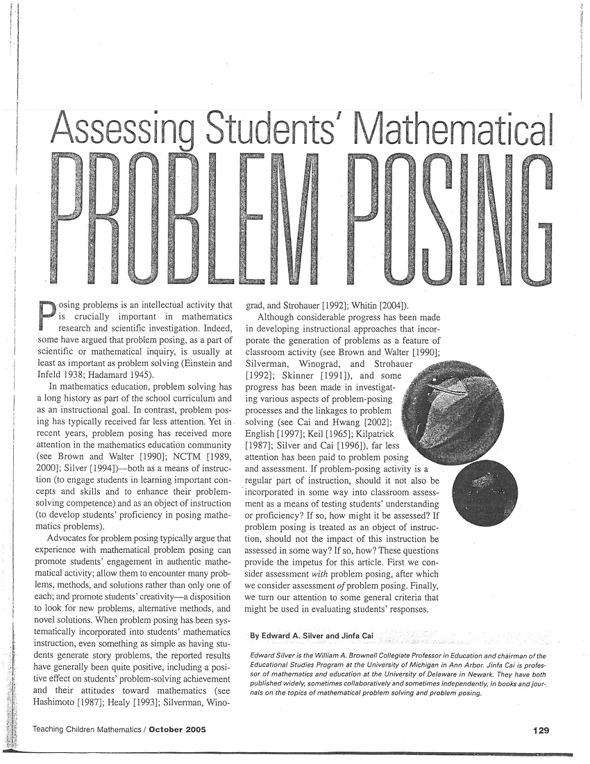 Problem Posing and Solving for Mathematically Gifted and Interested  Students: Best Practices, Research and Enrichment (Paperback) - Walmart.com