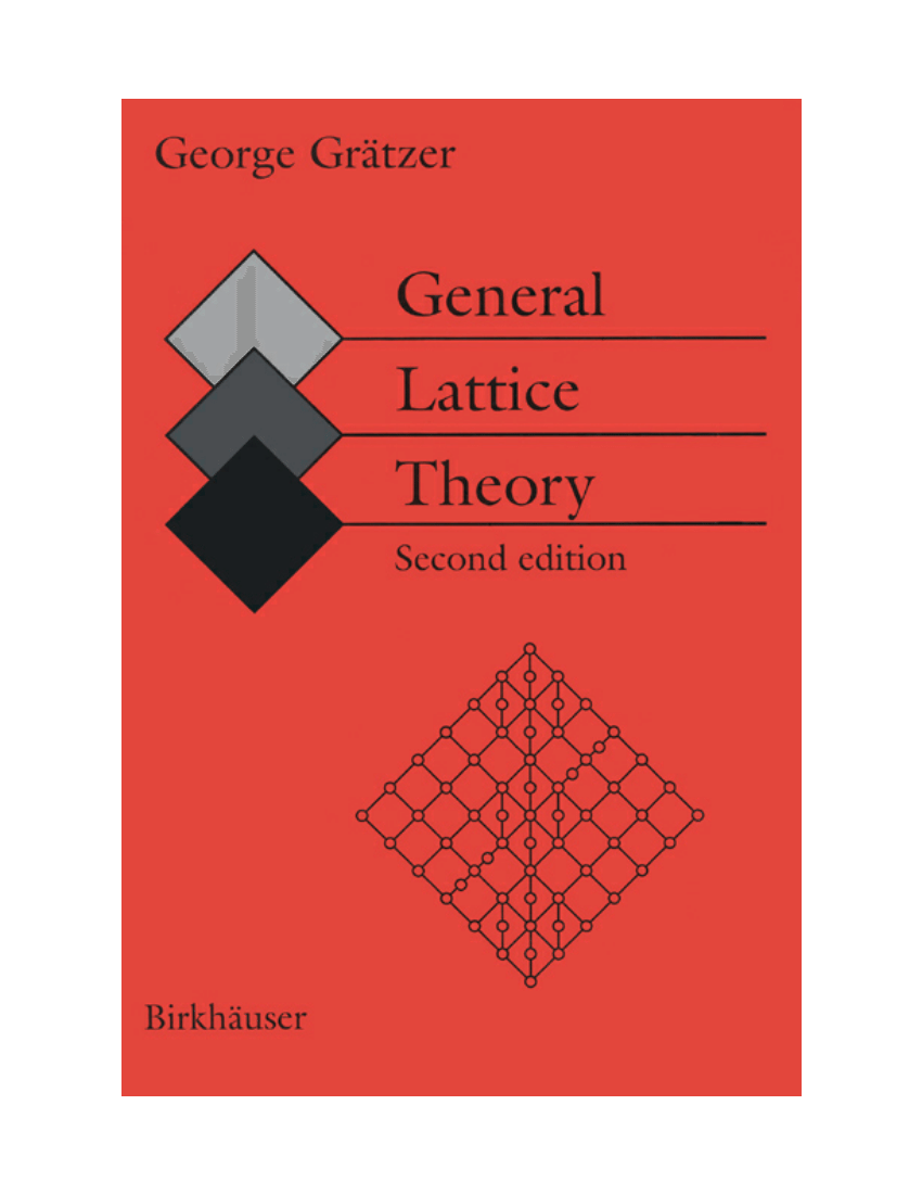PDF) General Lattice Theory, second edition