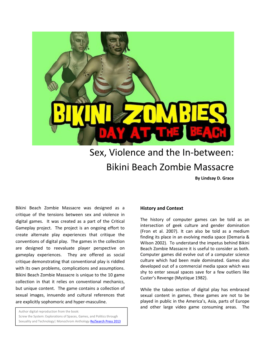 PDF) Sex, Violence and the In-between: Bikini Beach Zombie Massacre