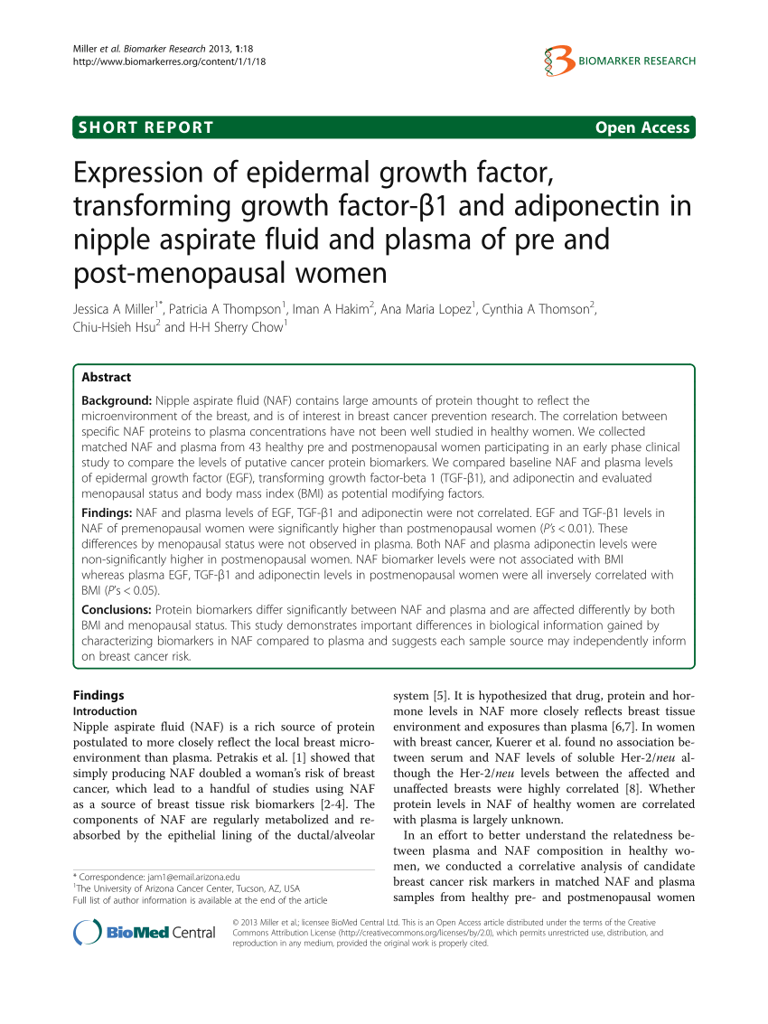 PDF) Expression of epidermal growth factor, transforming growth ...