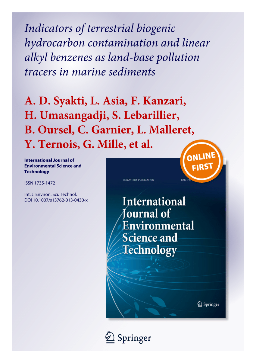 Pdf Indicators Of Terrestrial Biogenic Hydrocarbon Contamination And Linear Alkyl Benzenes As Land Base Pollution Tracers In Marine Sediments