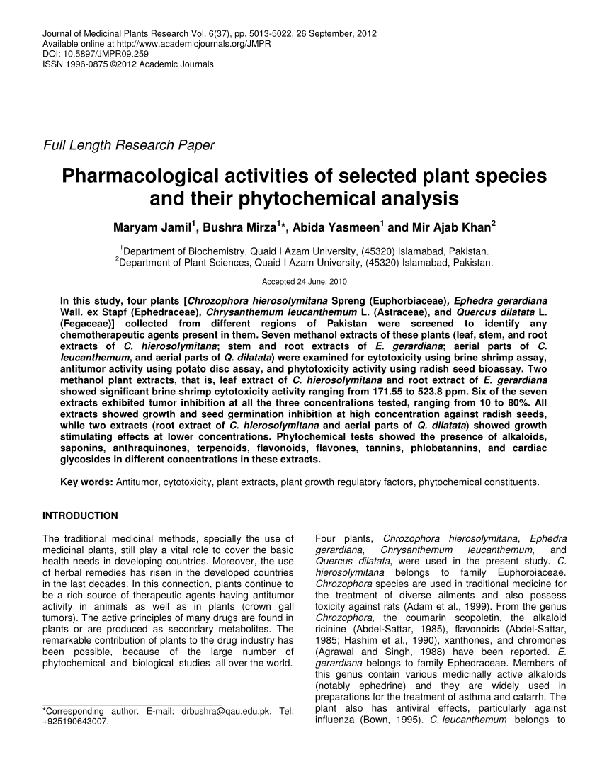 thesis on medicinal plants pdf