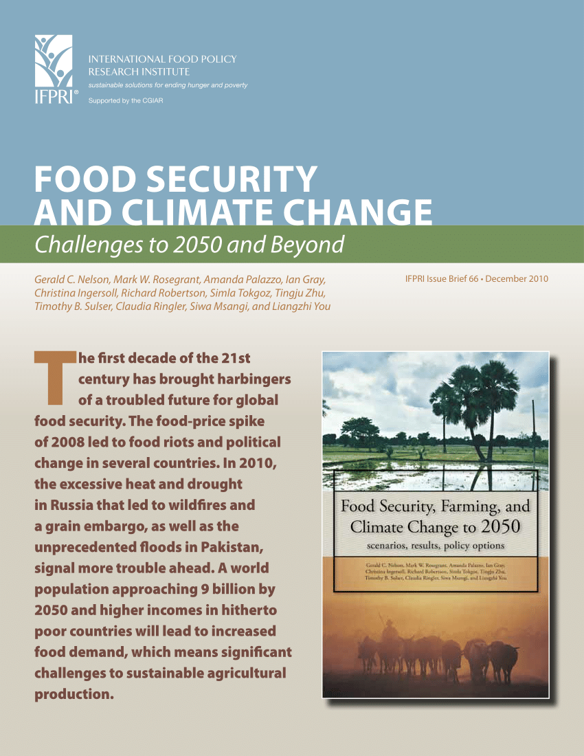 food security and climate change infographic
