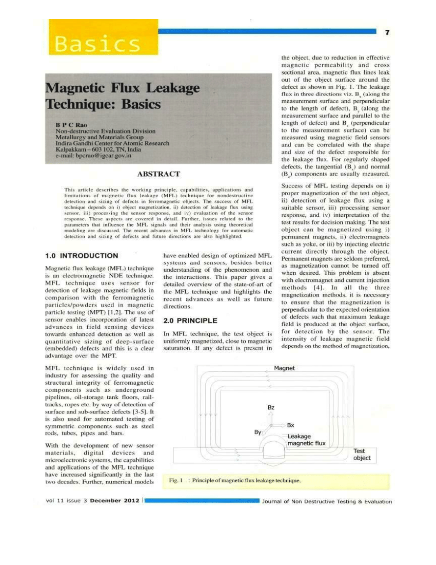 magnetic flux leakage