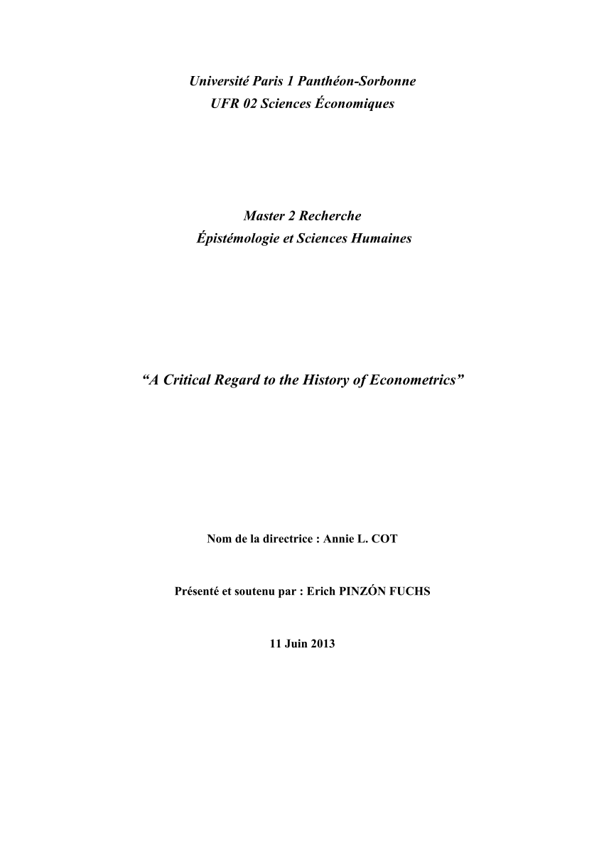 econometrics dissertation