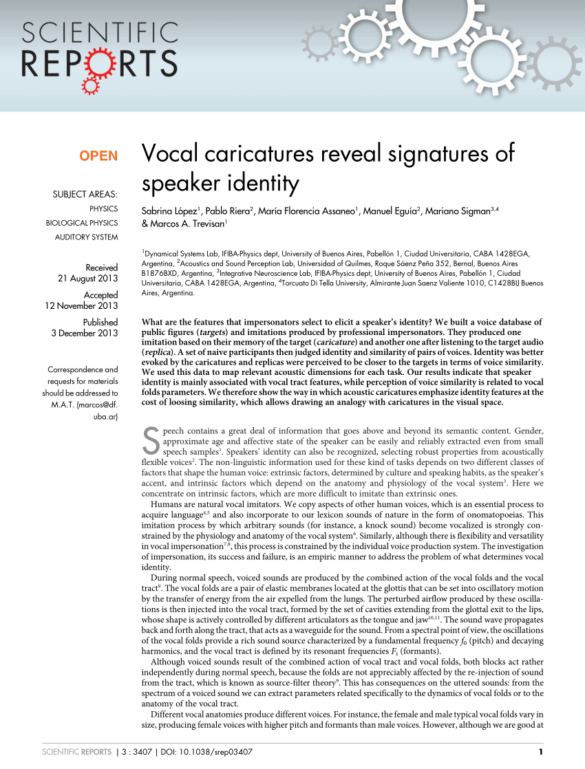 Vocal caricatures reveal signatures of speaker identity