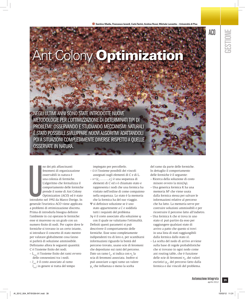 ant colony optimization phd thesis