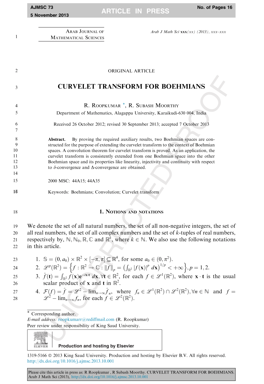 Pdf Curvelet Transform For Boehmians