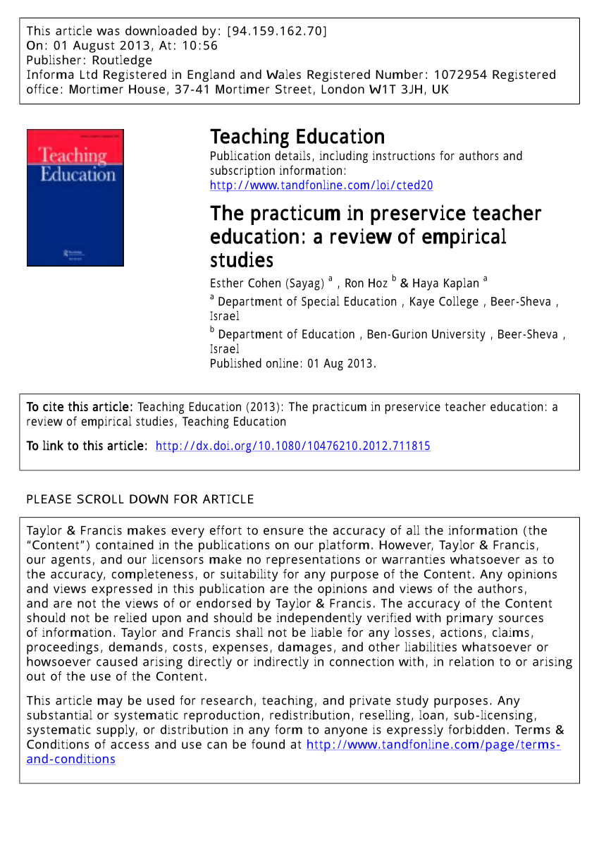 empirical research in teacher education