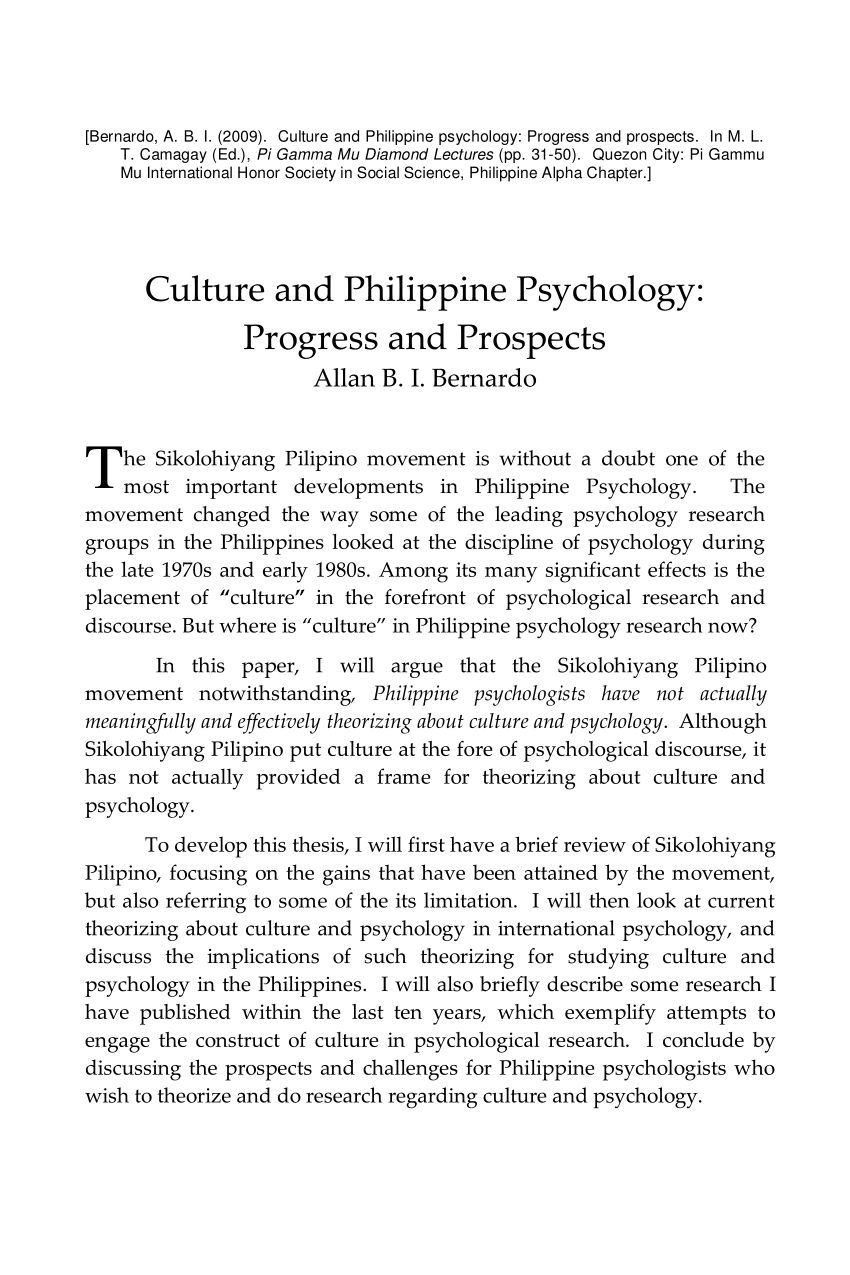 thesis title about culture in the philippines