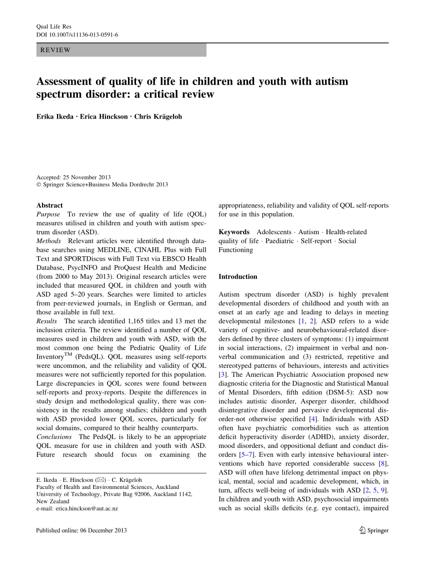 research article autism