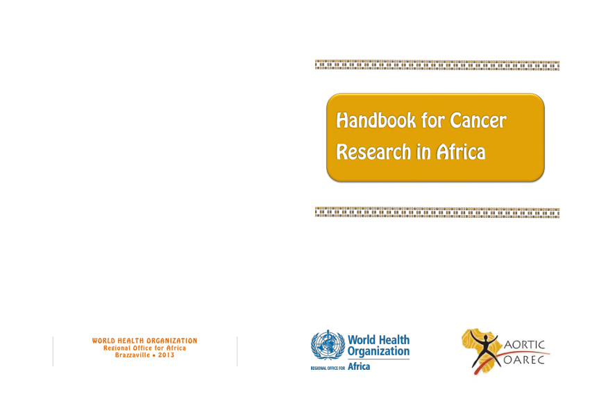 PDF) Handbook for Cancer Research in Africa
