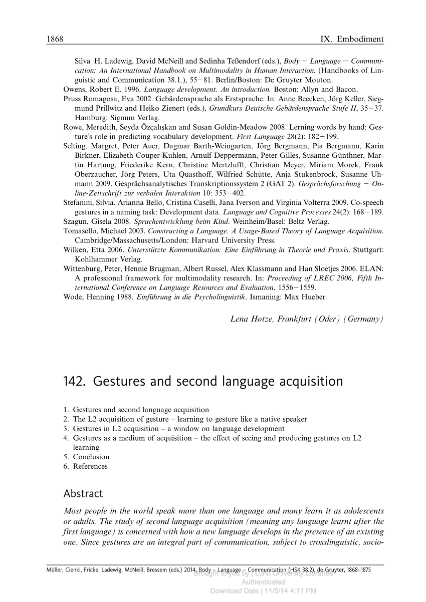 research paper about language acquisition pdf