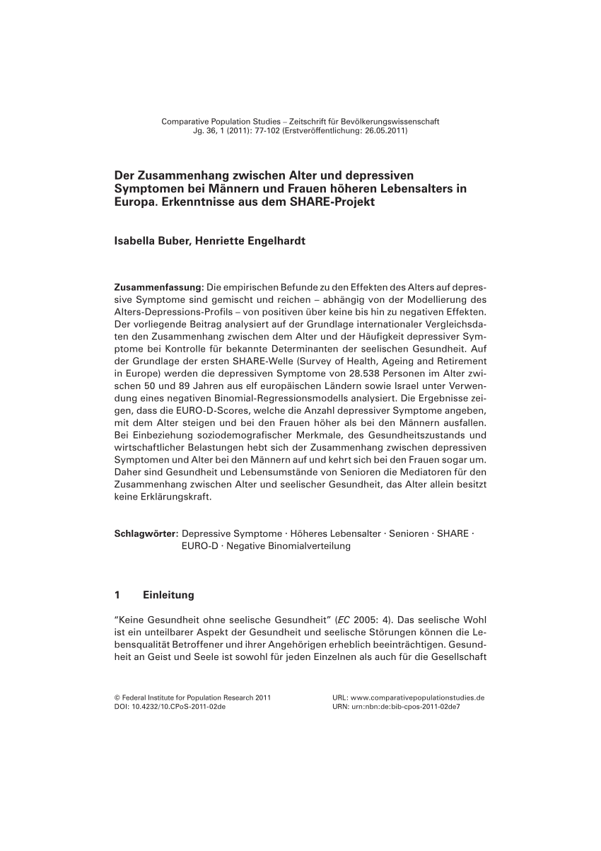 PDF) The association between age and depressive symptoms among older men and women in Europe foto afbeelding