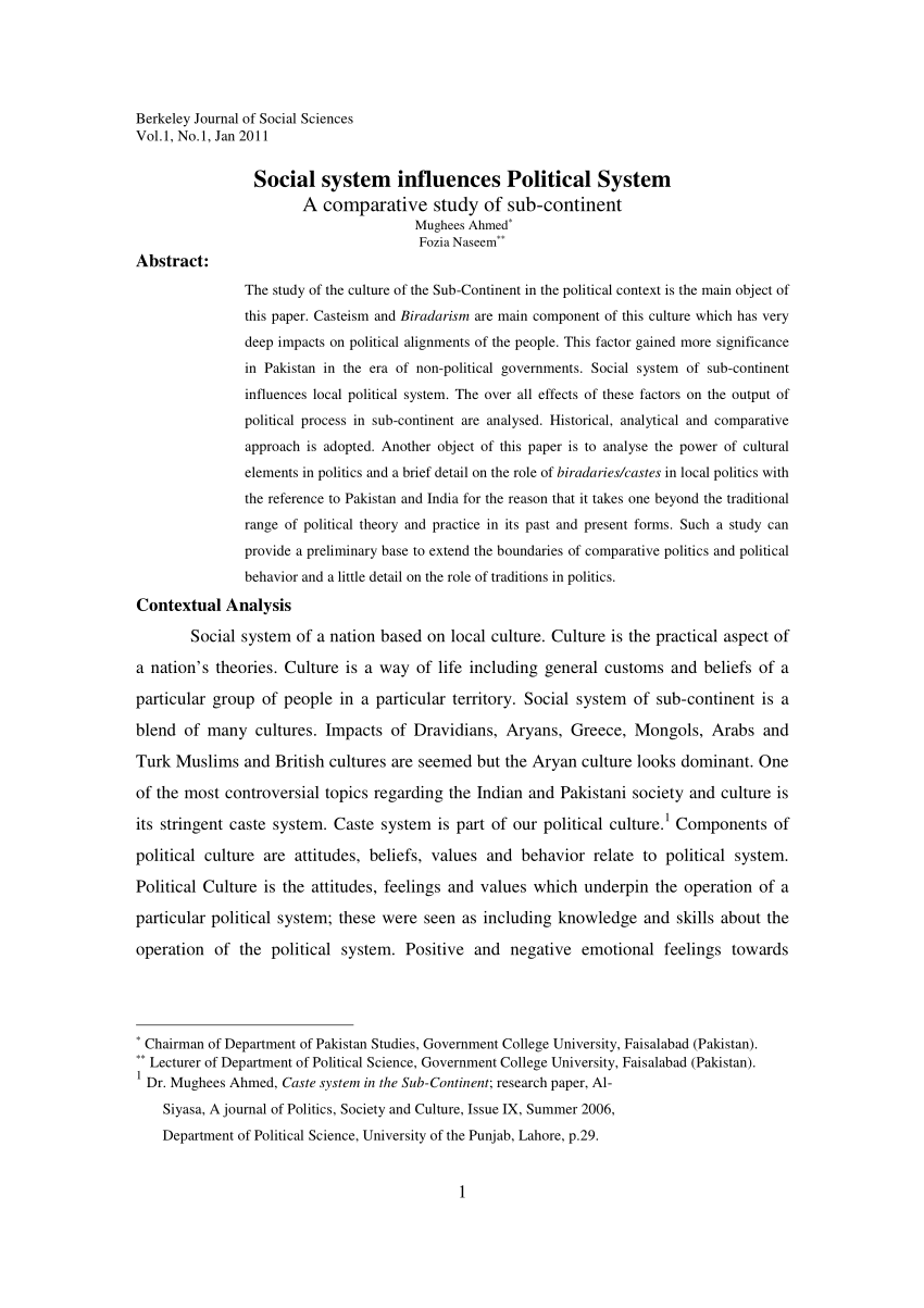 political science research paper template